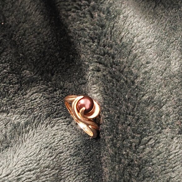 TAHITIAN PEARL14 KT. GOLD RING, VINTAGE 1990 BEAUTIFUL RING - Picture 15 of 15